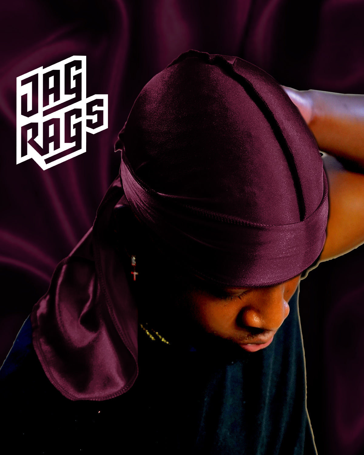 "Raisin" Stretchy Silky JagRag - shopjagrags