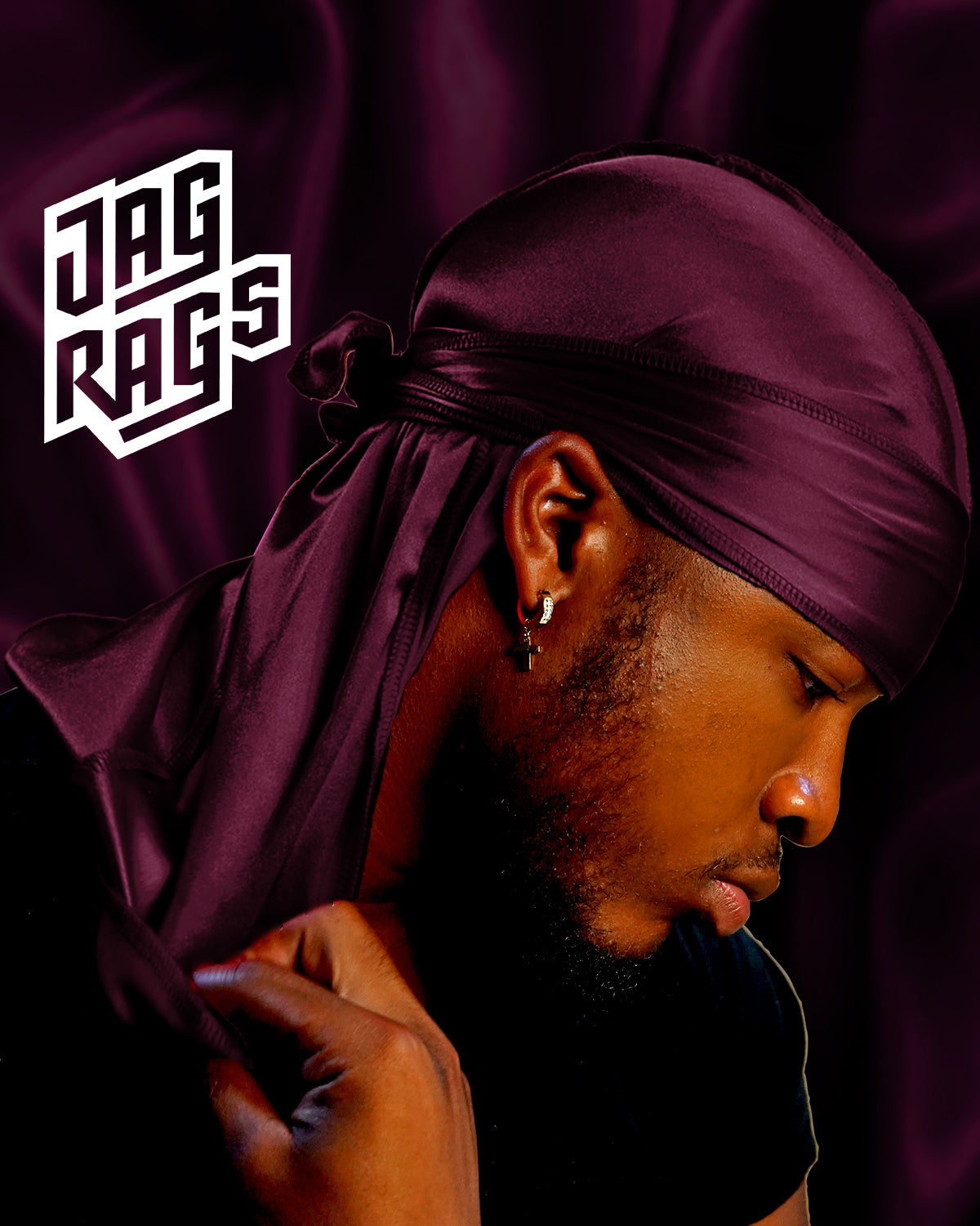 "Raisin" Stretchy Silky JagRag - shopjagrags