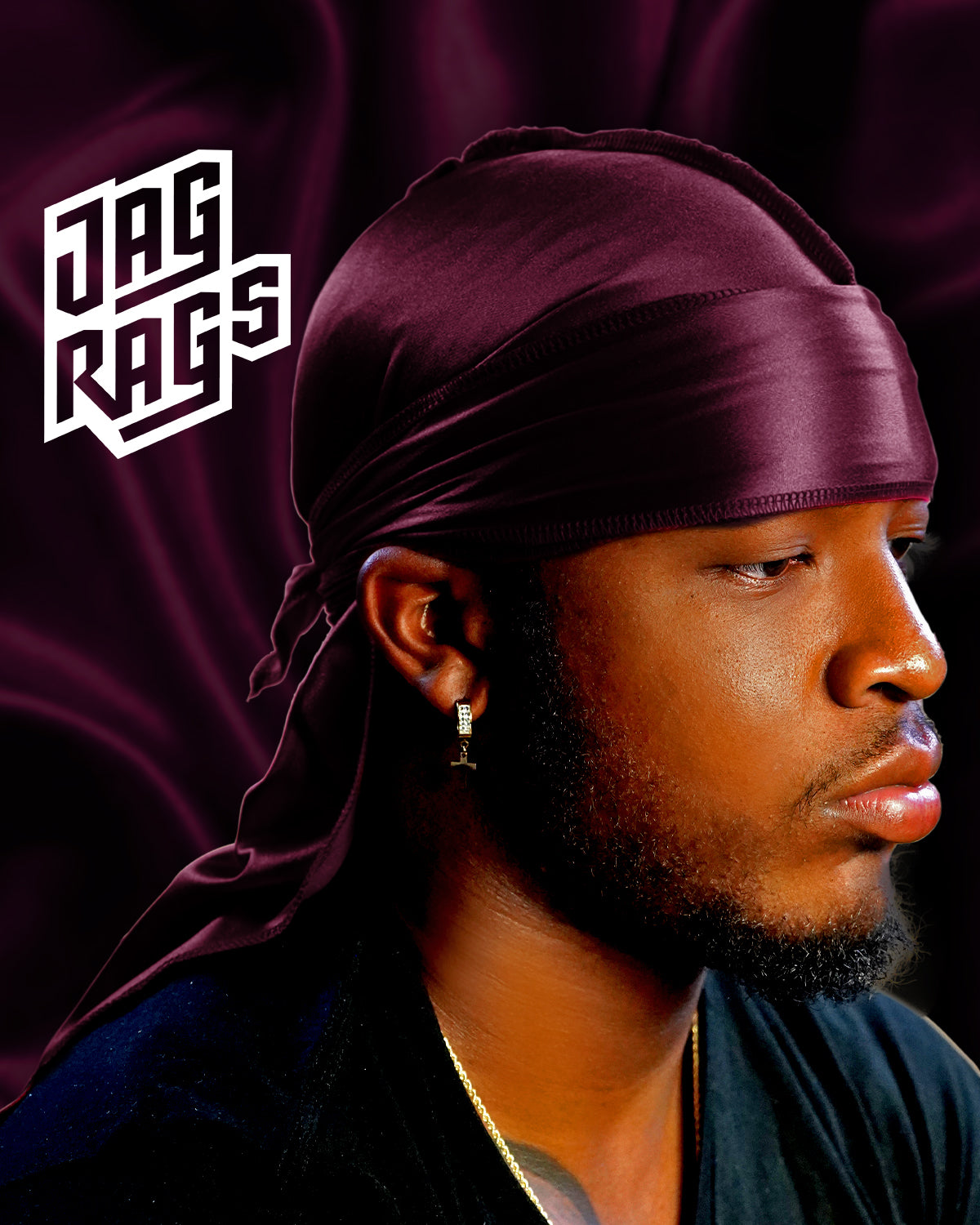"Raisin" Stretchy Silky JagRag - shopjagrags
