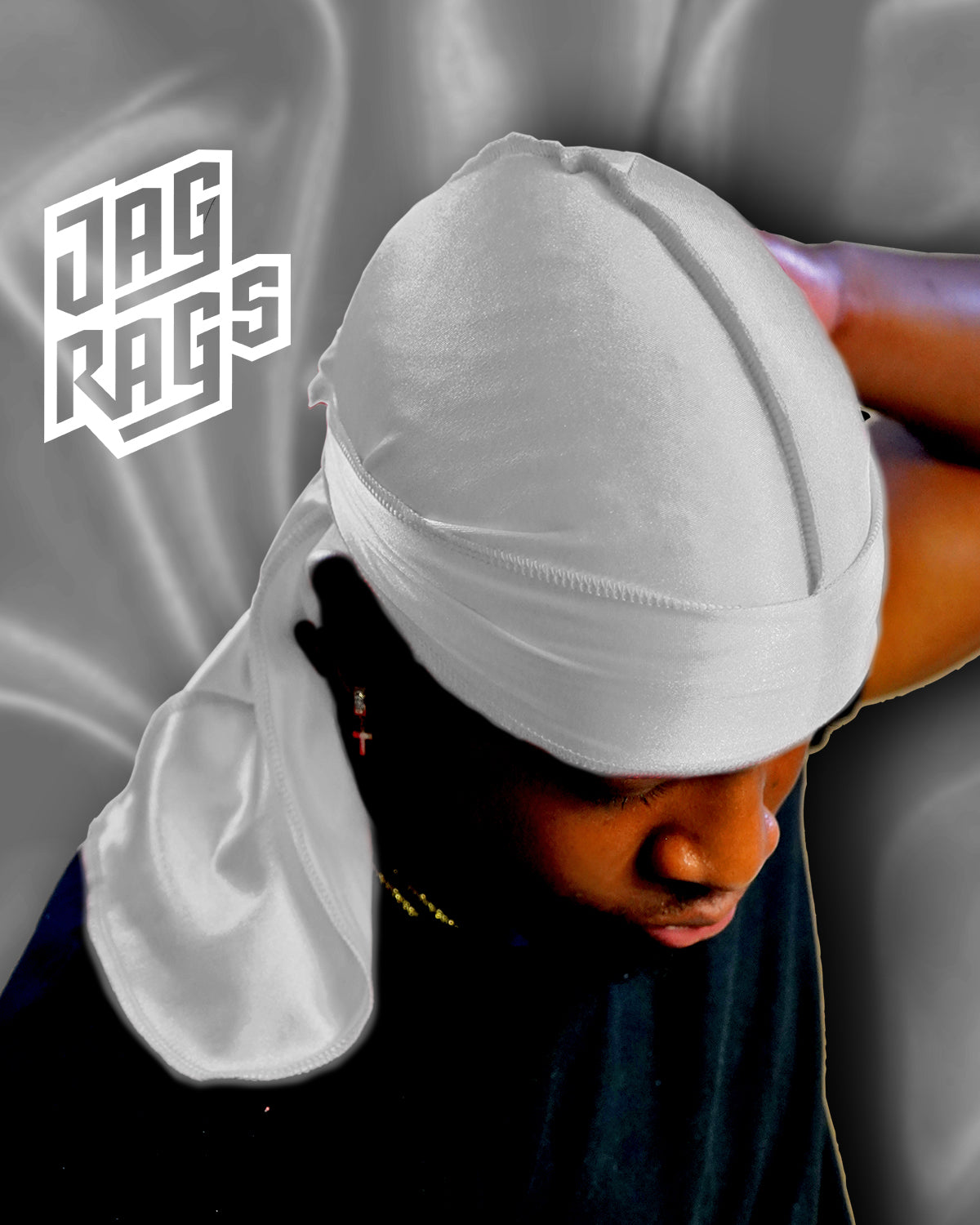 "White" Stretchy Silky JagRag - shopjagrags