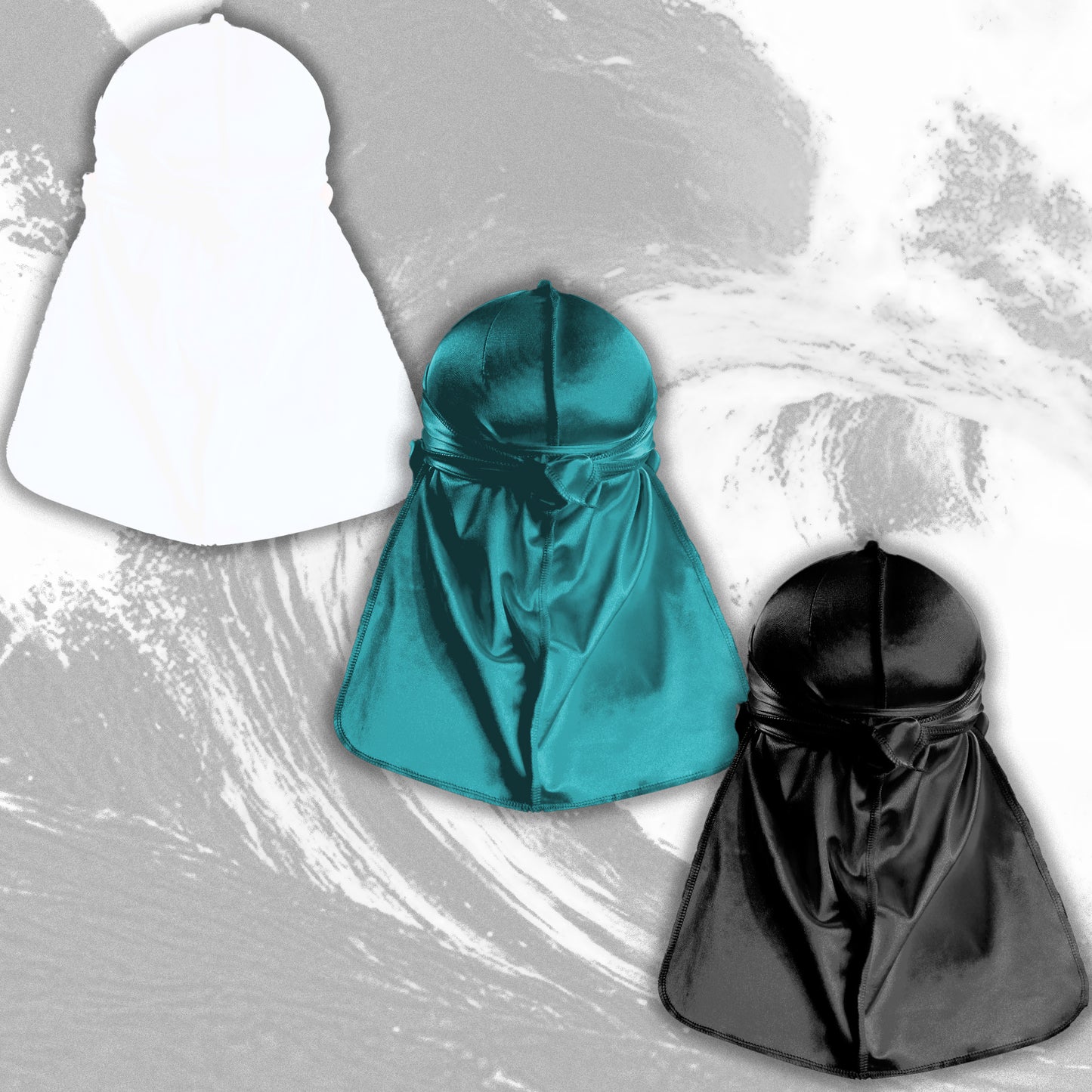 Premium Silk Durag Bundle  Jade Green