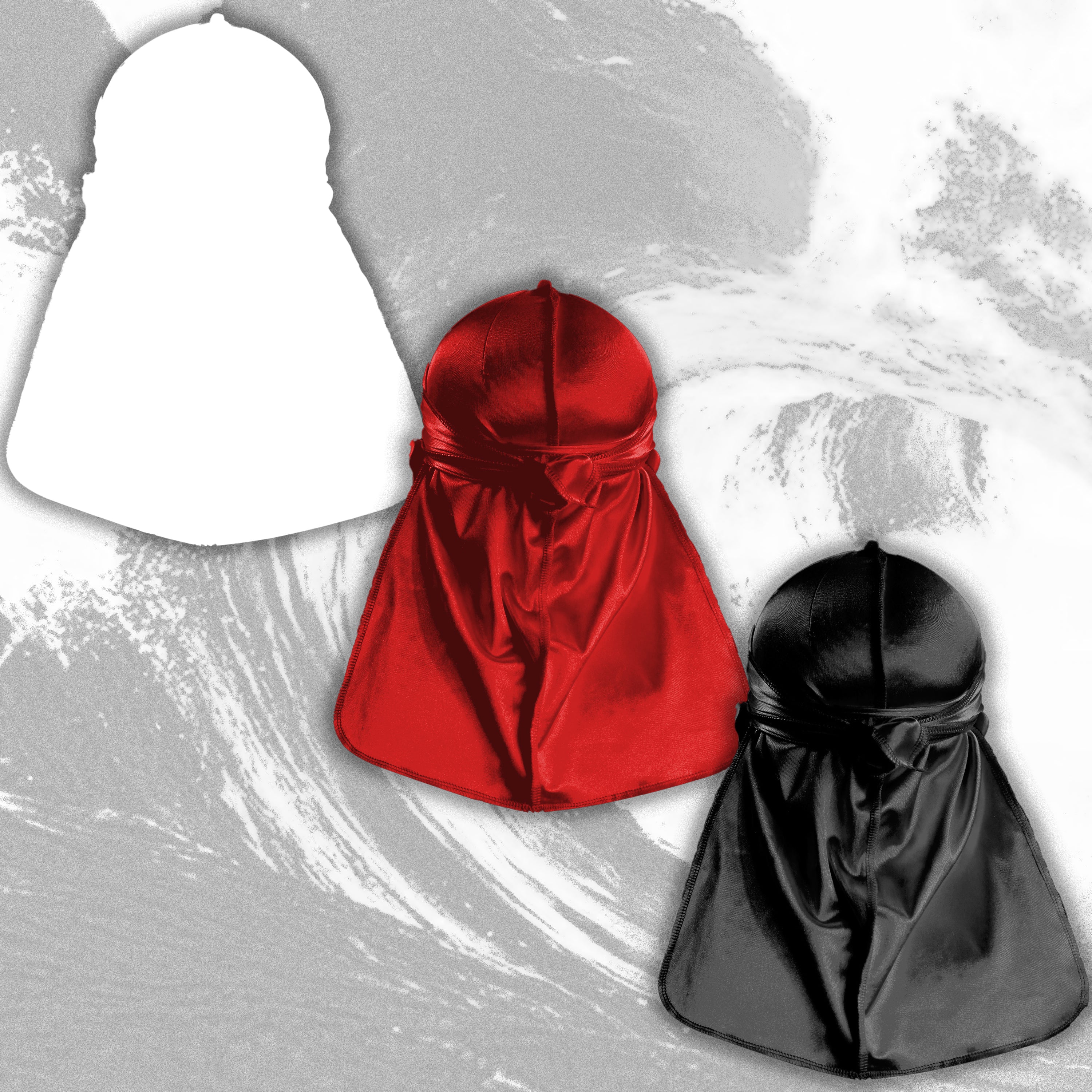 JagRags Stretchy Red and Silky Durag for Men