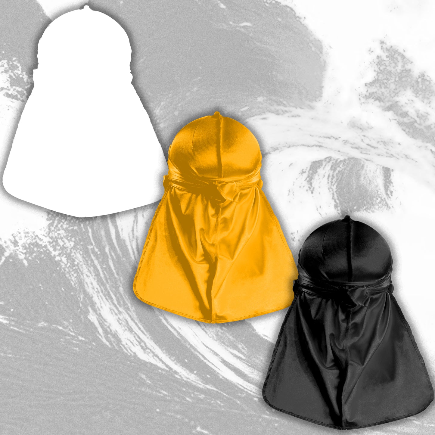 Premium Silk Durag Bundle Butterscotch Yellow