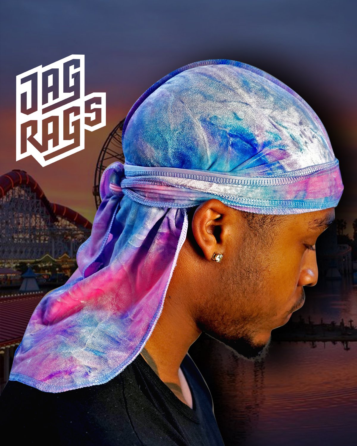 Tye-Dye "BubbleGum" Velvet JagRags - shopjagrags