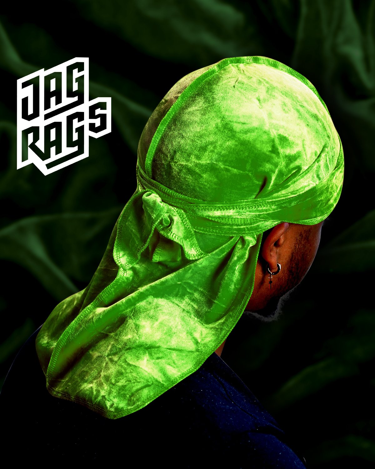 Tye-Dye "Green" Velvet JagRags - shopjagrags