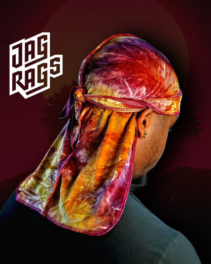 Tye-Dye "OrangeBerry" Velvet JagRag - shopjagrags