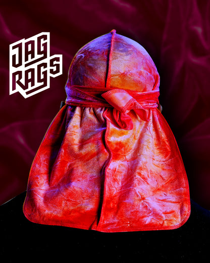 Tye-Dye "Strawberry" Velvet JagRags - shopjagrags
