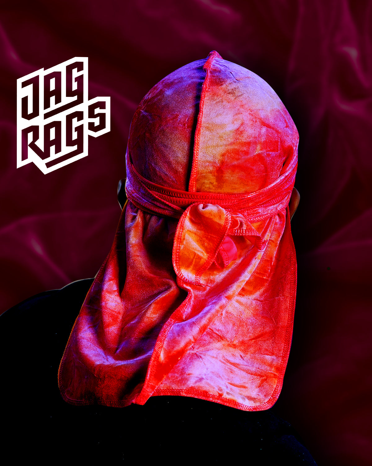 Tye-Dye "Strawberry" Velvet JagRags - shopjagrags