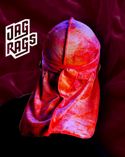 Tye-Dye "Strawberry" Velvet JagRags - shopjagrags