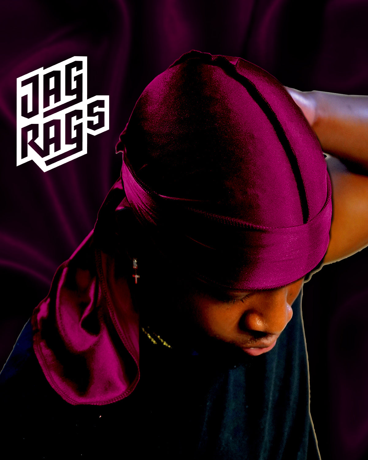 "Black Cherry" Stretchy Silky JagRag - shopjagrags