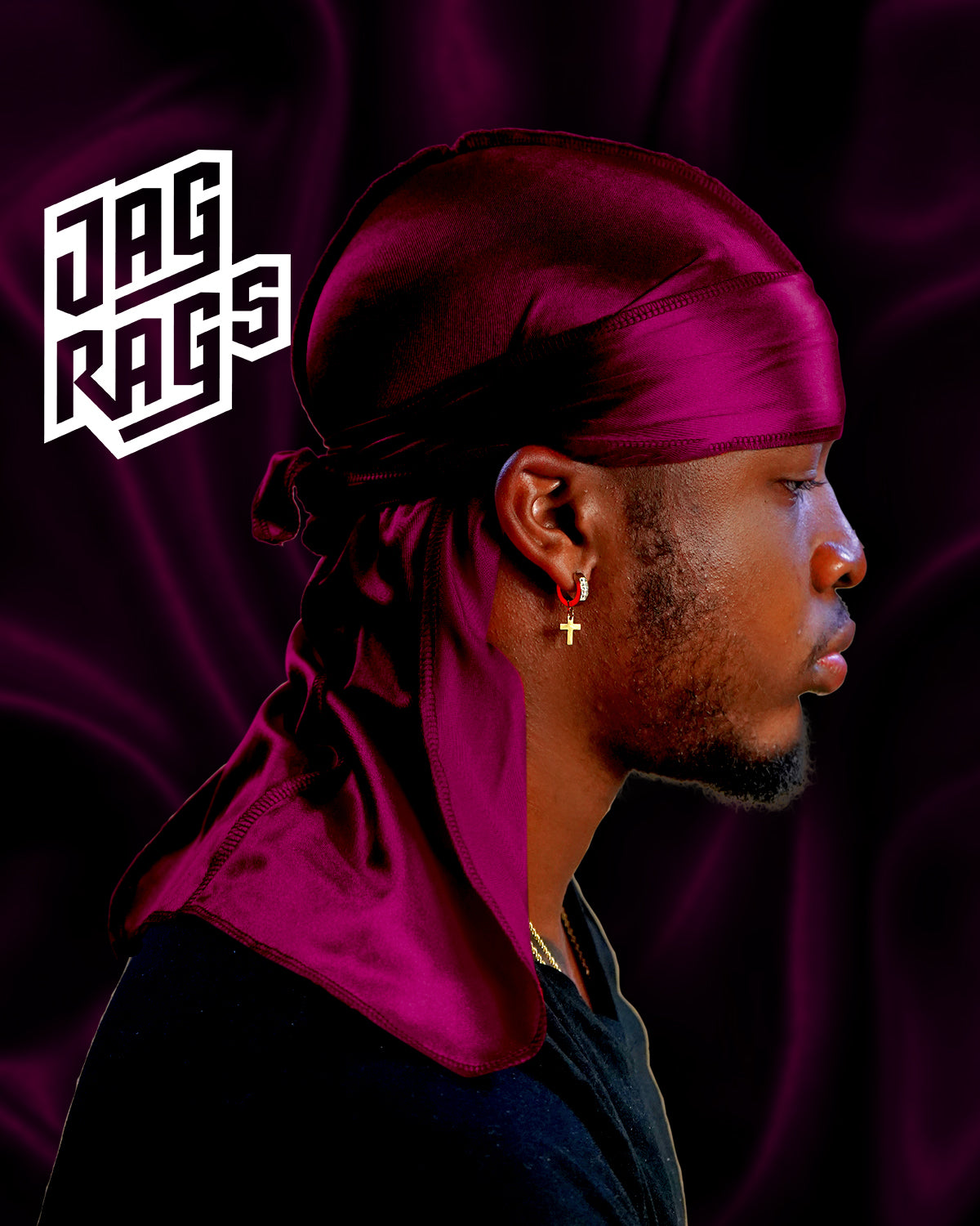 "Black Cherry" Stretchy Silky JagRag - shopjagrags