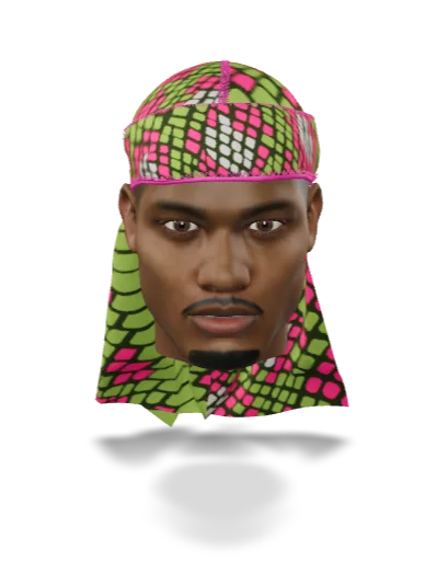 “Reptile Olive & Pink” Satin Silky Durag