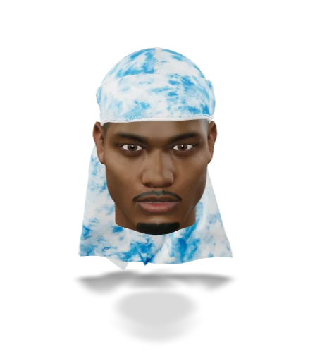 “Tye Dye Blue” Ultra Wave Super Satin Silky Durag