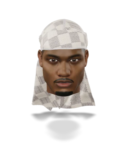 “Checkered Cream” Satin Silky Durag