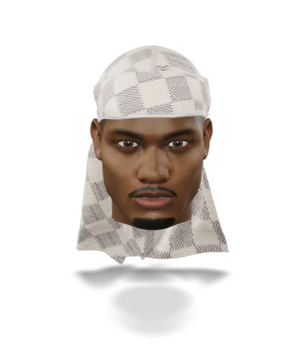 “Checkered Cream” Satin Silky Durag