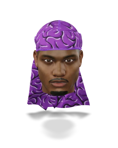 “Purple Brains” Satin Silky Durag