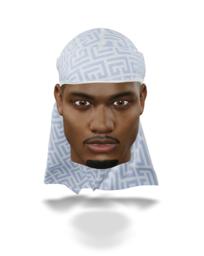 “Maze Light Blue” Satin Silky Durag
