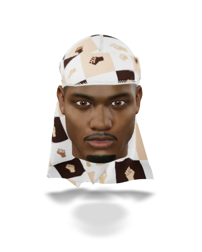 “Black Power 4" Satin Silky Durag