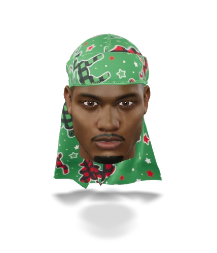 “Christmas Time Green” Ultra Wave Super Satin Silky Durag