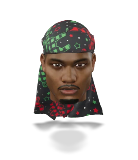 “Christmas Time Black”  Satin Silky Durag