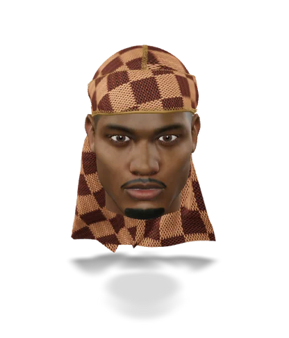 “Checkered Brown” Satin Silky Durag