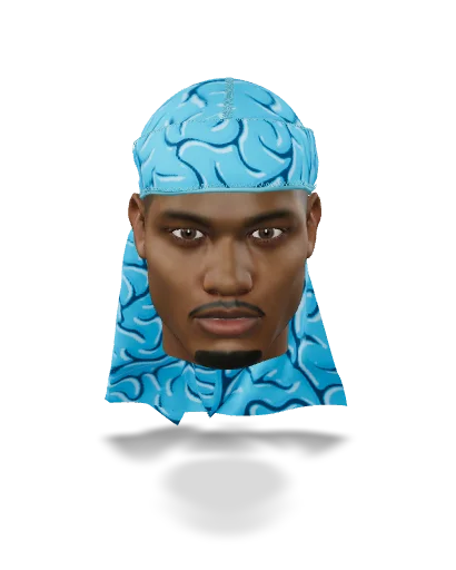 “Blue Brains” Satin Silky Durag