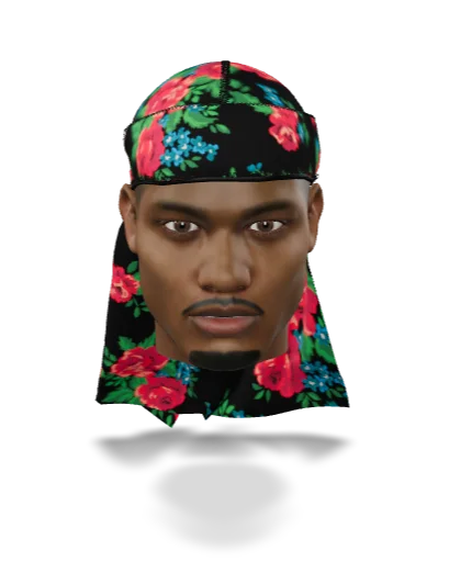 “Red Retro Roses” Satin Silky Durag