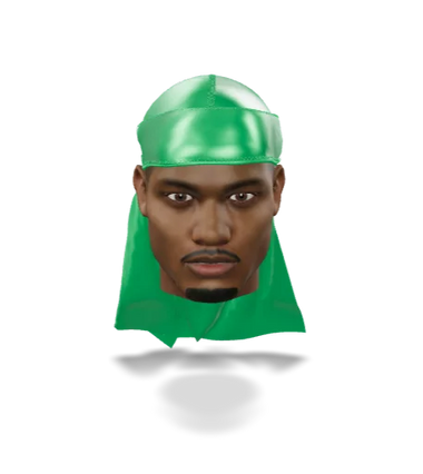 JagRags Ultra Wave Green and Super Satin Silky Durag for Men