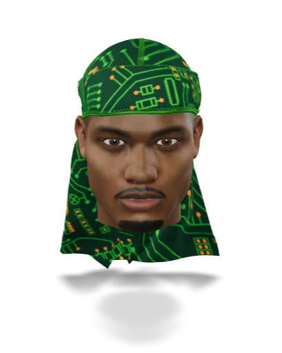 “Digital Green” Satin Silky Durag