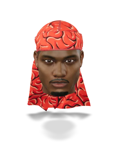 “Red Brains” Satin Silky Durag