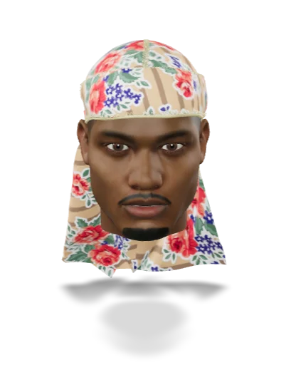“Khaki Retro Roses” Ultra Wave Super Satin Silky Durag