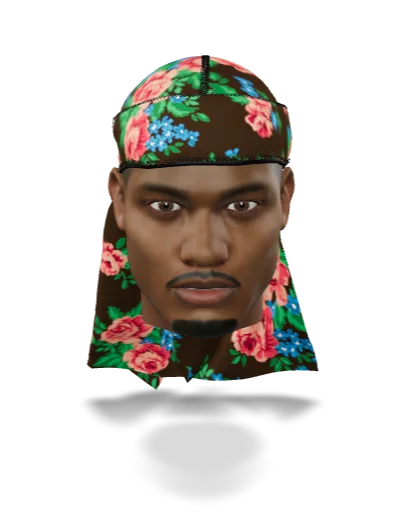 “Brown Pink Retro Roses” Satin Silky Durag