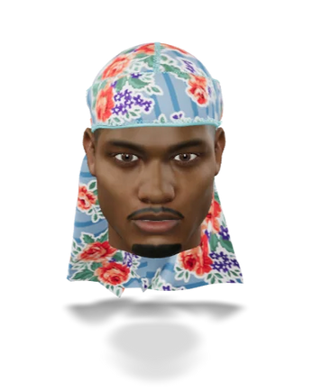 “Denim Jean Retro Roses” Ultra Wave Super Satin Silky Durag