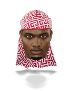 “Maze Red and Brown” Ultra Wave Super Satin Silky Durag