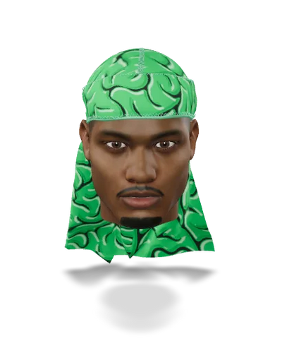 “Green Brains” Ultra Wave Super Satin Silky Durag