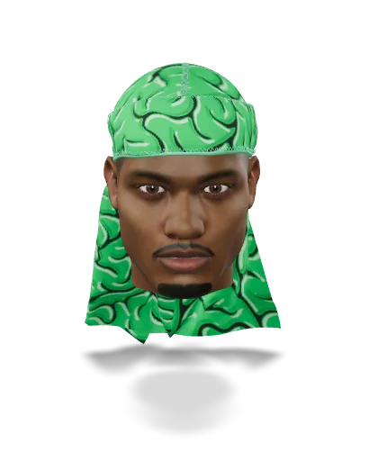 “Green Brains” Ultra Wave Super Satin Silky Durag