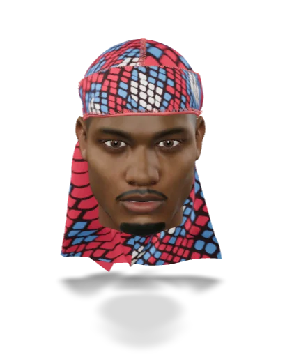 “Reptile Red & Blue” Satin Silky Durag