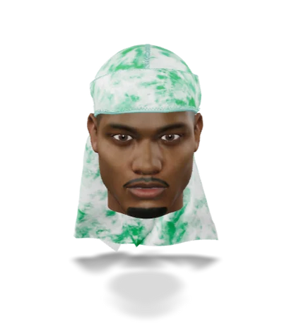 “Tye Dye Green” Satin Silky Durag