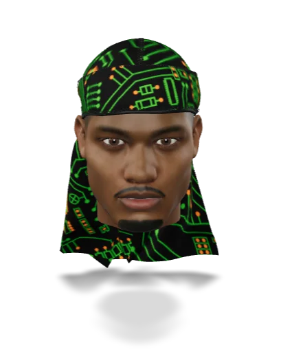 “Digital Black” Silky Durag