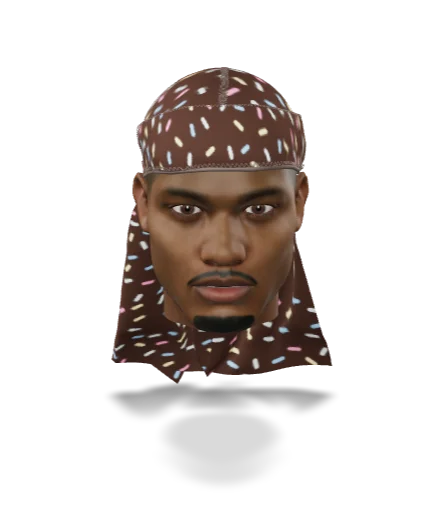 “Ice Cream Sprinkle Dark Brown” Satin Silky Durag