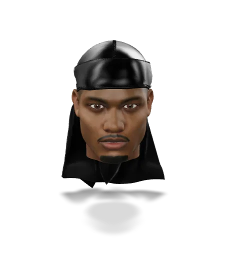 Athletic Black Silky Durag