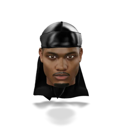 Athletic Black Silky Durag