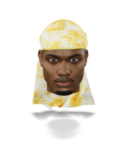 “Tye Dye Gold” Satin Silky Durag