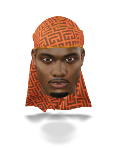 “Maze Orange and Brown” Satin Silky Durag
